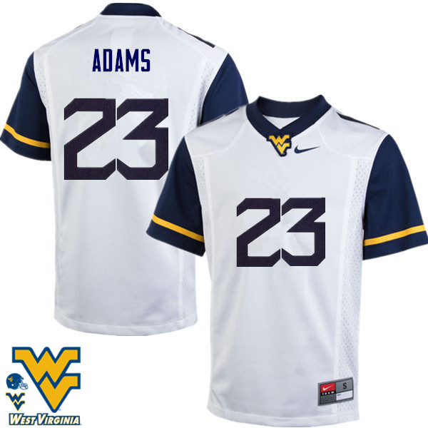 NCAA Men's Jordan Adams West Virginia Mountaineers White #23 Nike Stitched Football College Authentic Jersey EK23X55HH